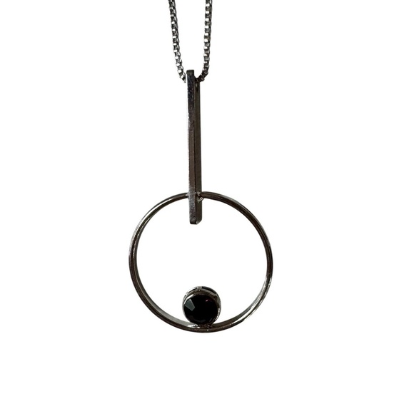 Paparazzi Silver and Purple Hooped Theory Necklace and Earrings - Picture 4 of 5